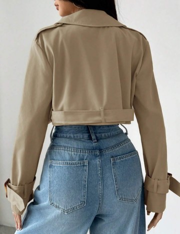 Trench scurt Shein, bej