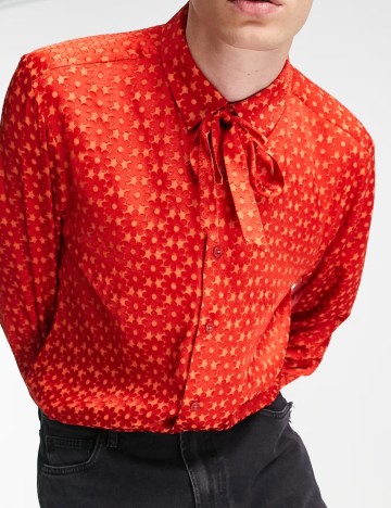 Cămașă ASOS, cărămiziu