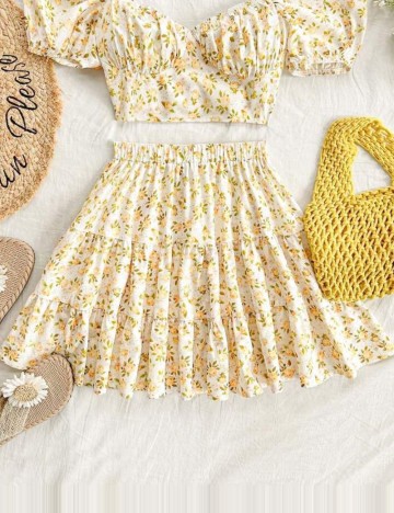 Fustă mini Shein, mix culori