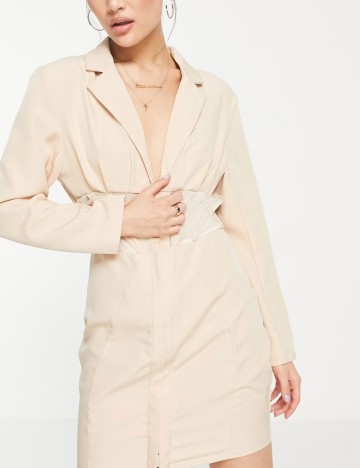 Rochie mini Femme Luxe, bej