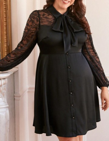 Rochie mini Shein Curve+, negru