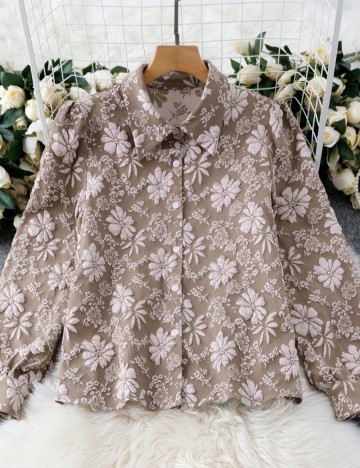 Cămașă Shein, maro