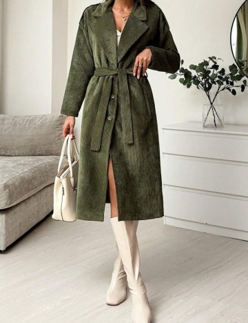 Jachetă lungă Shein, kaki