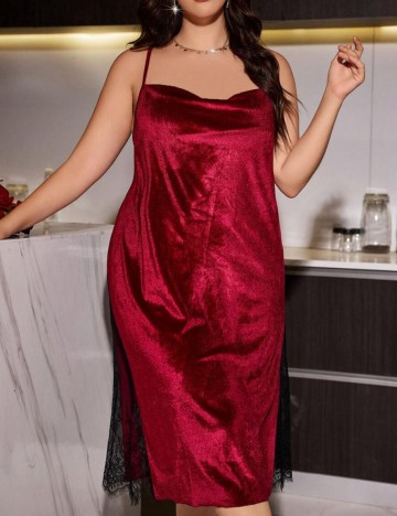Rochie De Noapte Shein Curve+, roșu