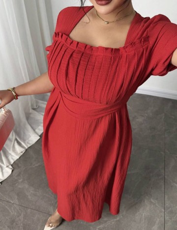 Rochie maxi Shein Curve+, roșu