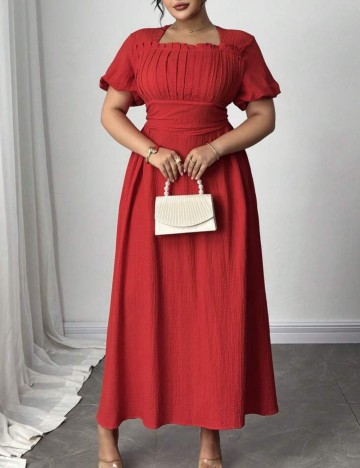 Rochie maxi Shein Curve+, roșu