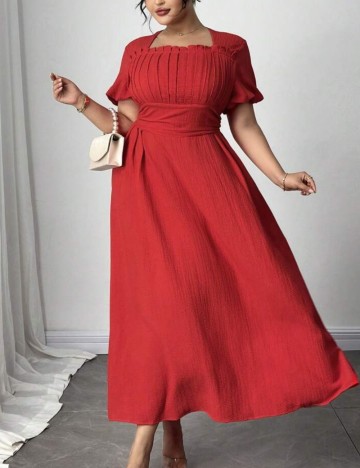 Rochie maxi Shein Curve+, roșu