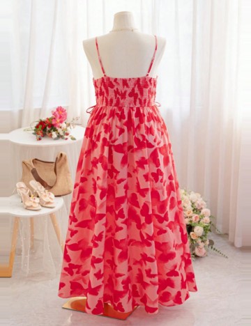 Rochie maxi Shein Curve+, roz