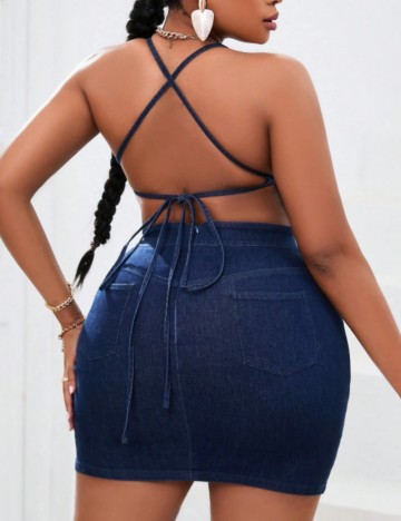 Rochie mini Shein Curve+, albastru