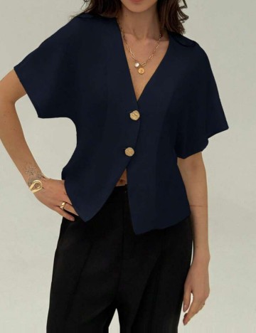 Cămașă Shein, albastru