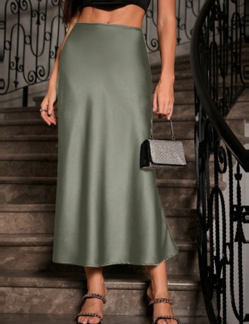 Fustă midi Shein, verde