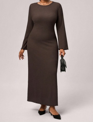 Rochie maxi Shein Curve+, maro