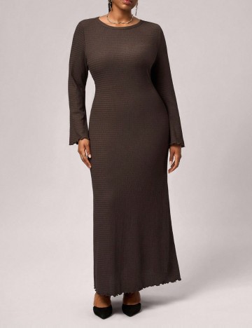 Rochie maxi Shein Curve+, maro