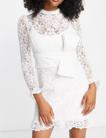 Rochie mini ASOS, alb