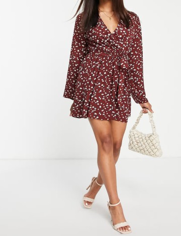 Rochie mini IN THE STYLE, vișiniu