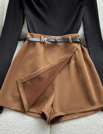 Fustă Pantalon Shein, maro