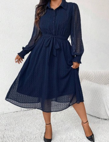 Rochie midi Shein Curve+, albastru