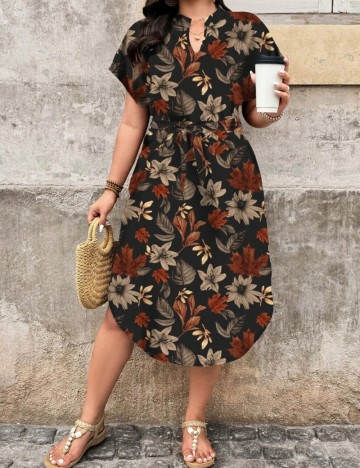 Rochie midi Shein, mix culori