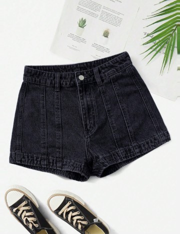 Pantaloni scurți de blugi Shein, gri