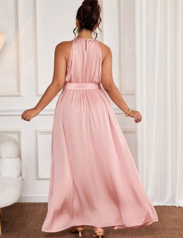 Rochie maxi Shein Curve+, roz