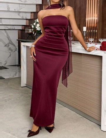 Rochie midi Shein, vișiniu