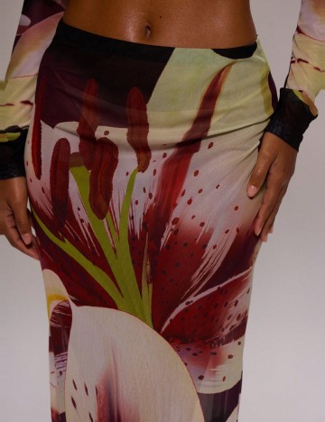 Fustă maxi Shein, mix culori