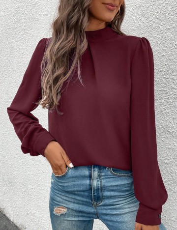 Cămașă Shein, vișiniu