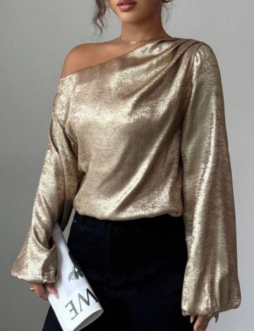 Cămașă Shein, auriu