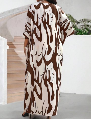 Rochie maxi Shein Curve+, mix culori