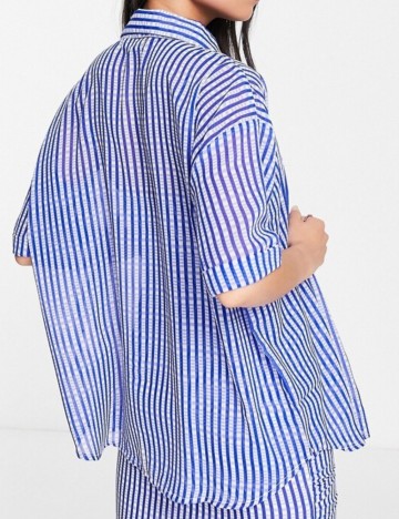 Cămașă cu m&acirc;necă scurtă Heartbreak, albastru