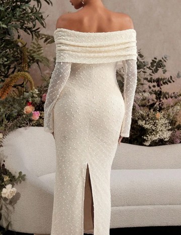 Rochie midi Shein, crem