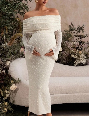 Rochie midi Shein, crem