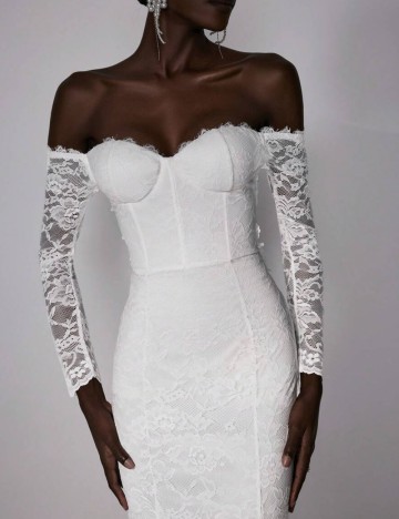 Rochie de mireasă Shein, alb