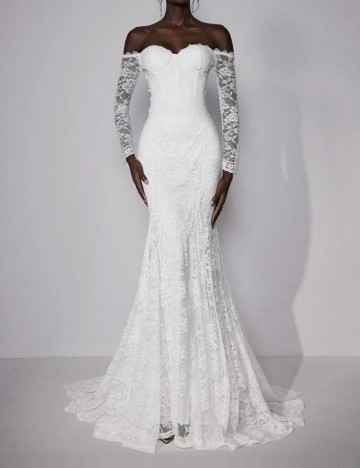 Rochie de mireasă Shein, alb