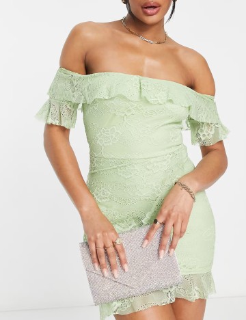 Rochie mini NAANAA, verde