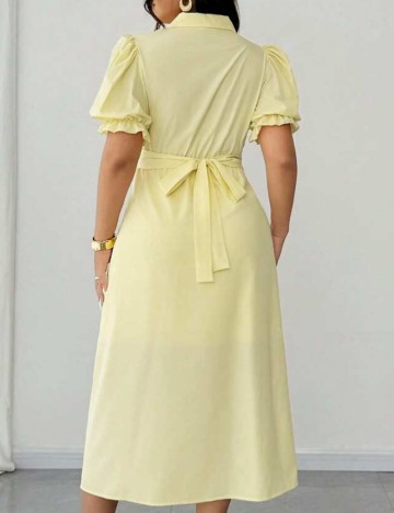 Rochie midi Shein, galben