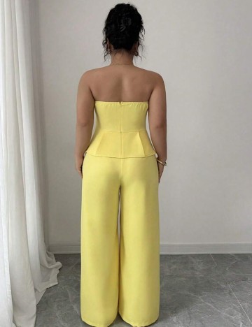 Salopetă lungă Shein Curve+, galben
