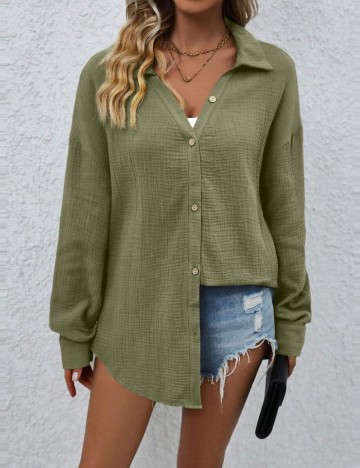 Cămașă Shein, verde