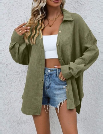 Cămașă Shein, verde