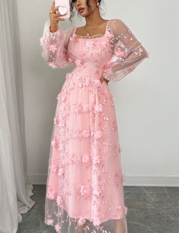 Rochie maxi Shein, roz