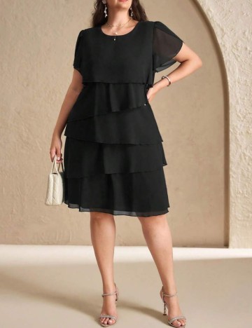 Rochie midi Shein Curve+, negru