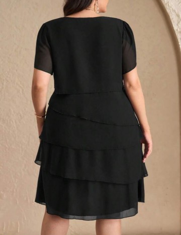 Rochie midi Shein Curve+, negru