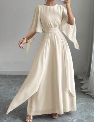 Rochie maxi Shein, crem