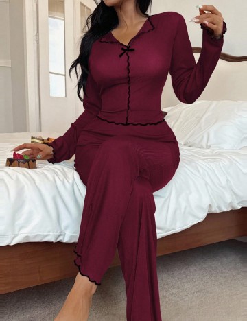 Compleu pijamale Shein, vișiniu