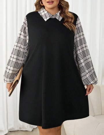 Rochie mini Shein Curve+, negru