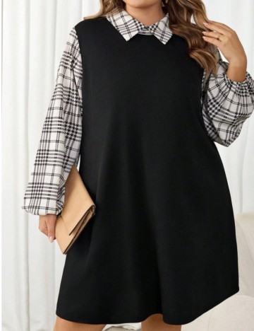 Rochie mini Shein Curve+, negru