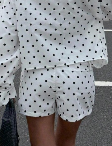 Pantaloni scurți Shein Curve+, alb