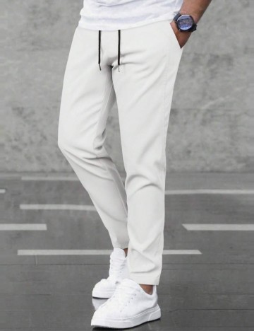 Pantaloni Shein, alb