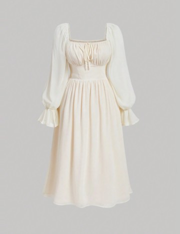 Rochie midi Shein Curve+, crem