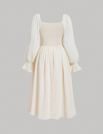 Rochie midi Shein Curve+, crem